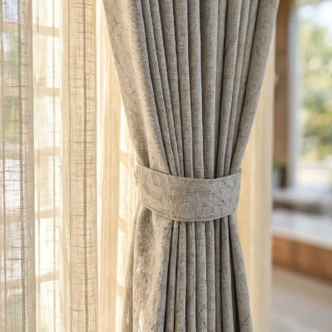Classic Textured Dual-Layer Curtain