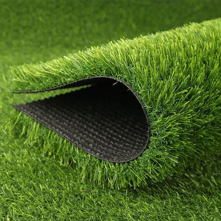Lush Green Artificial Grass Mat / Synthetic Turf Carpet
