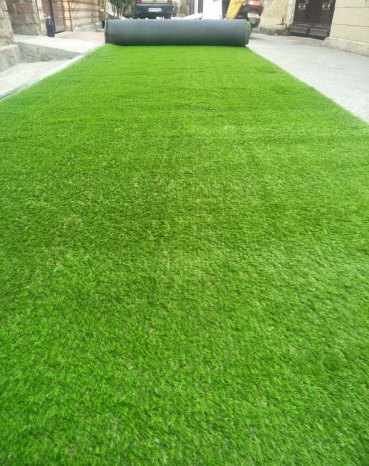 Lush Green Artificial Grass Mat / Synthetic Turf Carpet