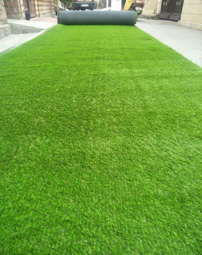 Lush Green Artificial Grass Mat / Synthetic Turf Carpet