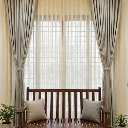 Classic Textured Dual-Layer Curtain