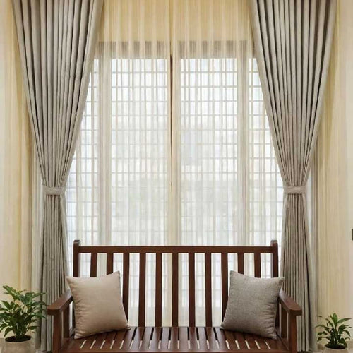 Classic Textured Dual-Layer Curtain