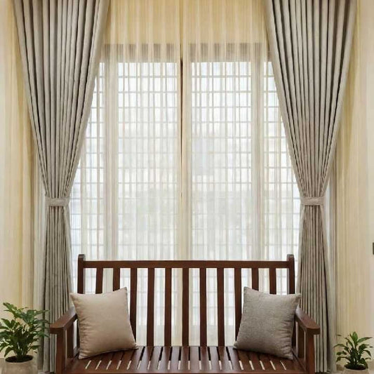 Classic Textured Dual-Layer Curtain